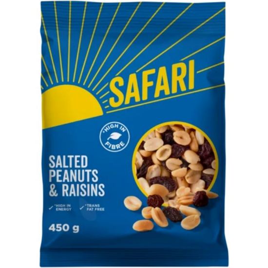 Picture of SAFARI PEANUTS PEANUTS & RAISINS 450g