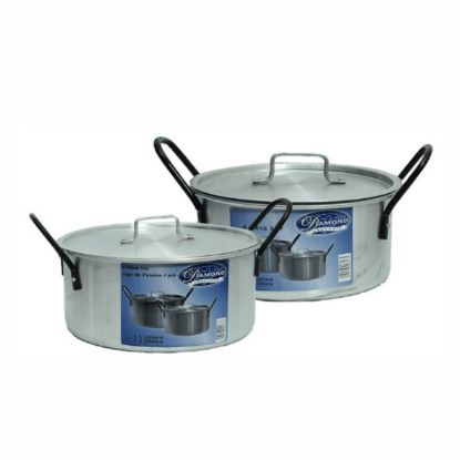 Picture of KANGO DIAMOND ALUMINIUM CATERING POTS 2 PIECE 7L/12L 