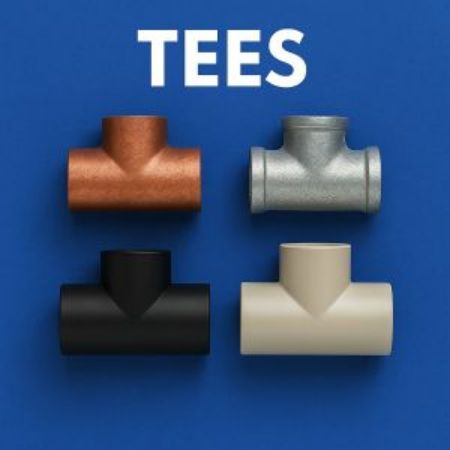 Picture for category Tees - Copper, Galvanized, Polyethylene, Pvc