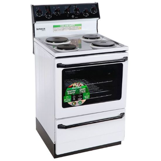 Picture of SUPERIOR PRINCESS 4 PLATE STANDARD WHITE ELECTRIC STOVE