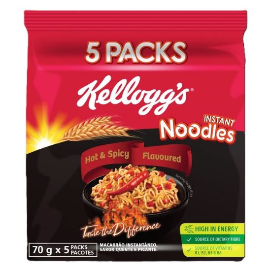 Picture of KELLOGG'S 2 MINUTE HOT AND SPICY NOODLES 5 PACK - 5x70g