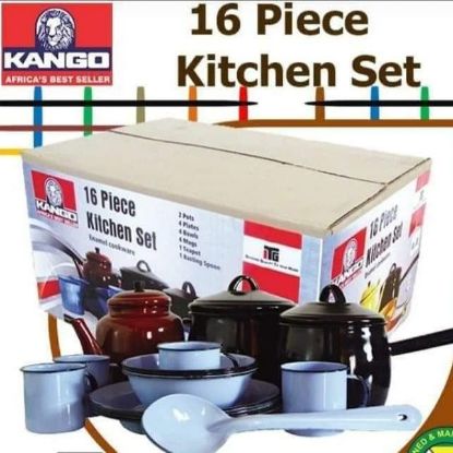 Picture of KANGO ENAMELWARE KITCHEN SET 16PC