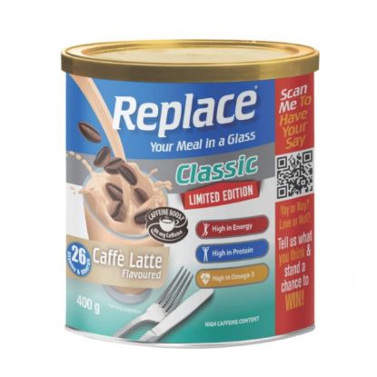 Picture of REPLACE CLASSIC CAFFE LATTE FLAVOURED 400g   