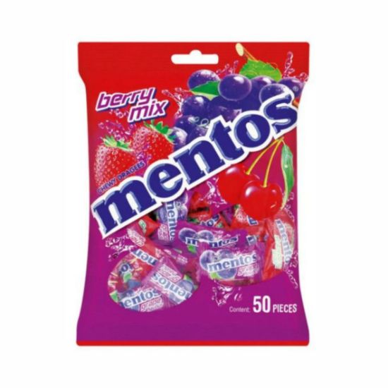 Picture of MENTOS BERRY CHEWY DRAGEES CANDY 50's 