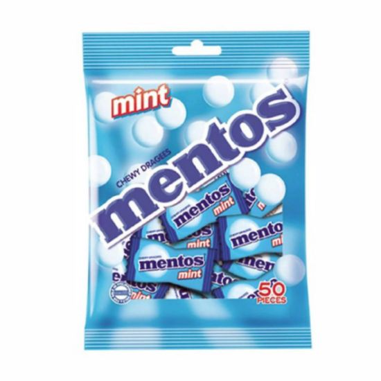 Picture of MENTOS MINT CHEWY DRAGEES CANDY 50's   