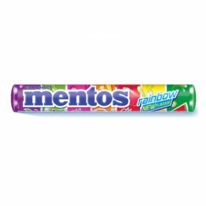 Picture of MENTOS RAINBOW FLAVOURED ROLLS 37.5g 