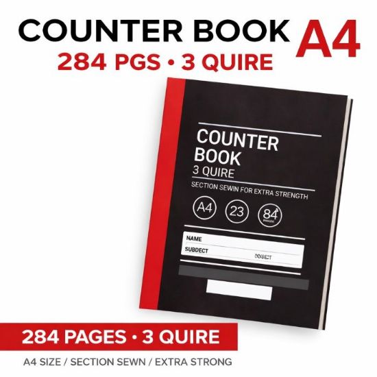 Picture of COUNTER BOOK A4 284 PGS 3 QUIRE