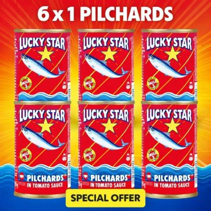 Picture of LUCKY STAR PILCHARDS IN TOMATO SAUCE 6x155g