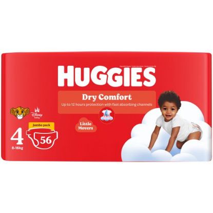 Picture of HUGGIES DRY COMFORT NAPPIES - SIZE 4, 1x56