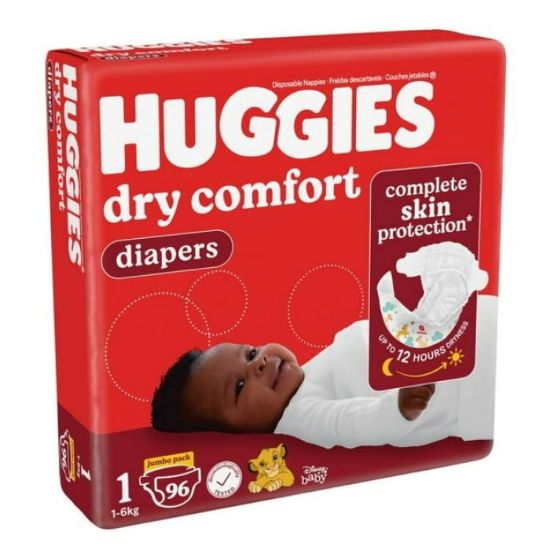 Picture of HUGGIES DRY COMFORT NAPPIES - SIZE 1, 1x96