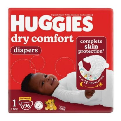 Picture of HUGGIES DRY COMFORT NAPPIES - SIZE 1, 1x96