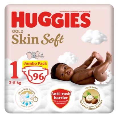 Picture of HUGGIES GOLD NAPPIES JUMBO SIZE 1, 96s