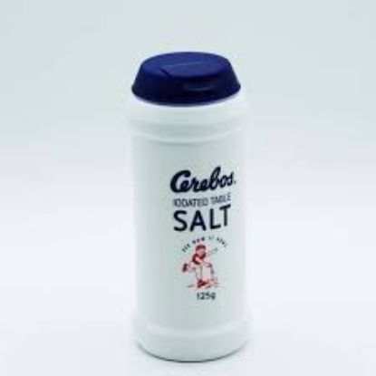 Picture of CEREBOS TABLE SALT (IODATED) - WHITE FLASK 125g