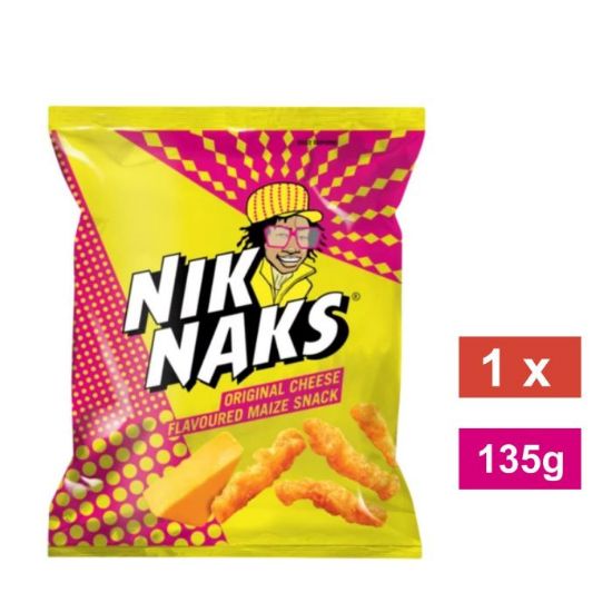 Picture of SIMBA NIKNAKS CHEESE FLAVOUR MAIZE SNACK 135g