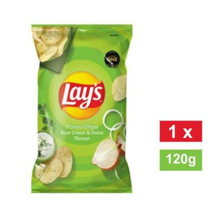 Picture of LAY'S SOUR CREAM & ONION FLAVOURED POTATO CHIPS 120g 