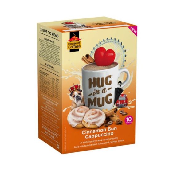 Picture of HUG IN A MUG CINNAMON BUN INSTANT CAPPUCCINO STICKS 8x24g 