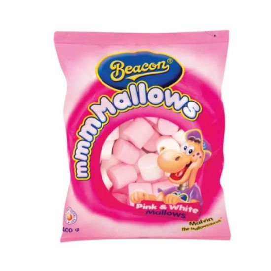 Picture of BEACON PINK & WHITE MARSHMALLOWS 400g
