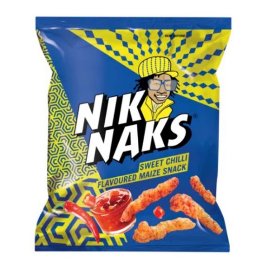 Picture of NIKNAKS SWEET CHILLI FLAVOURED MAIZE SNACK 135g
