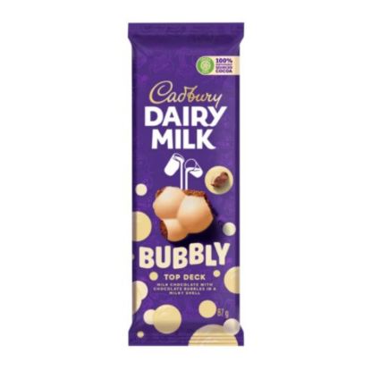 Picture of CADBURY DAIRY MILK BUBBLY TOP DECK CHOCOLATE SLAB 87g  