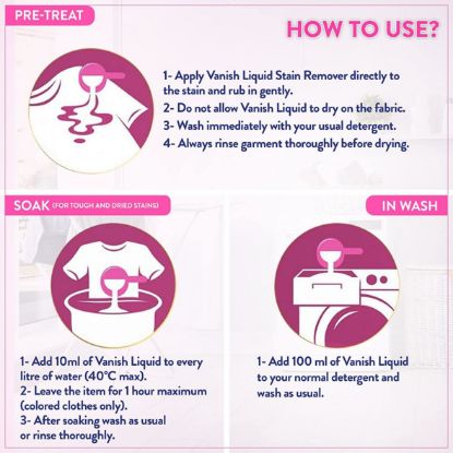 Picture of VANISH LIQUID FABRIC STAIN REMOVER 1L