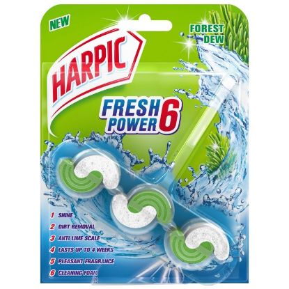 Picture of HARPIC FRESH POWER 6 RIM CLIP - FOREST DEW 35g