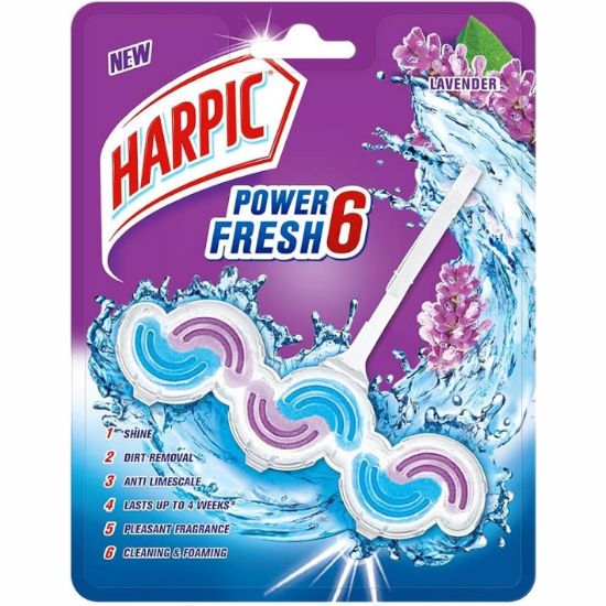 Picture of HARPIC FRESH POWER 6 RIM CLIP - LAVENDER 35g