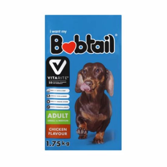 Picture of BOBTAIL CHICKEN FLAVOURED SMALL & MEDIUM ADULT DOG FOOD 1.75kg  