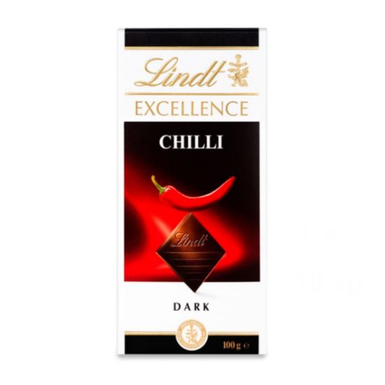 Picture of LINDT EXCELLENCE DARK CHILLI CHOCOLATE SLAB 100G 