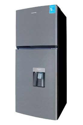 Picture of CAPRI TOP FREEZER / BOTTOM FRIDGE WITH WATER DISPENSER METALLIC 290L