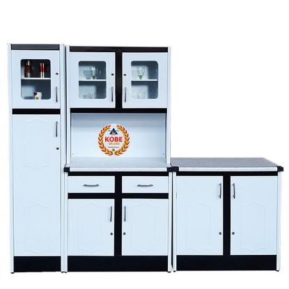 Picture of MONARCH KOBE 3PCS DELUXE KITCHEN DRESSER BLACK AND SILVER SET