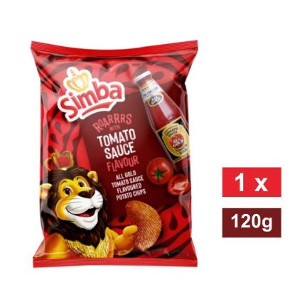 Picture of SIMBA ALL GOLD TOMATO SAUCE FLAVOURED POTATO CHIPS 120g 