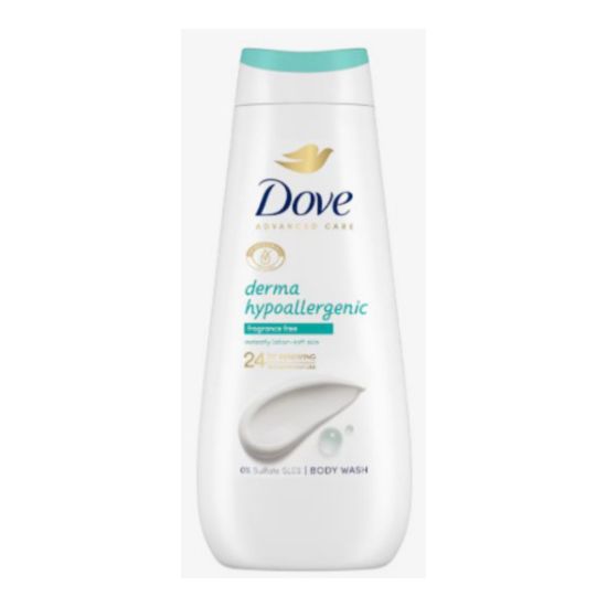Picture of DOVE ADVANCED CARE DERMA HYPOALLERGENIC BODY WASH 400ml