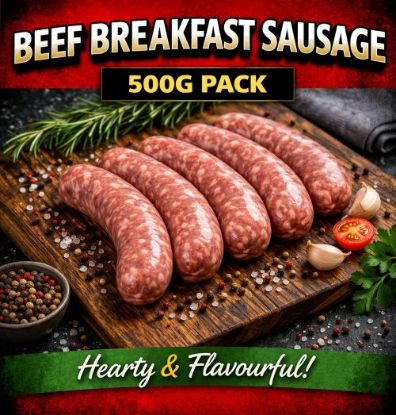 Picture of BEEF BREAKFAST SAUSAGE 500G