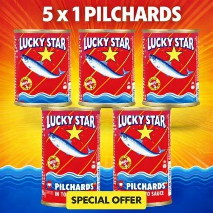 Picture of LUCKY STAR PILCHARDS IN TOMATO SAUCE 5x155g