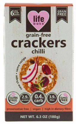 Picture of LIFE BAKE CHILLI GLUTEN FREE CRACKERS 180g