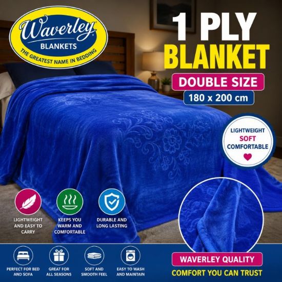 Picture of WAVERLEY ONE PLY BLANKET -  DOUBLE
