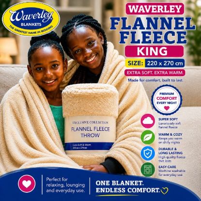 Picture of WAVERLEY FLANNEL FLEECE THROW - KING