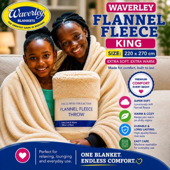 Picture of WAVERLEY FLANNEL FLEECE THROW - KING