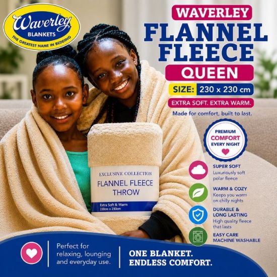 Picture of WAVERLEY FLANNEL FLEECE THROW - QUEEN