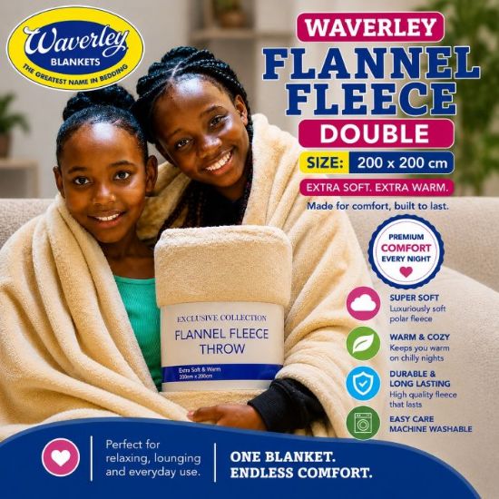 Picture of WAVERLEY FLANNEL FLEECE THROW - DOUBLE