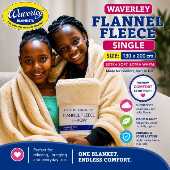 Picture of WAVERLEY FLANNEL FLEECE THROW - SINGLE