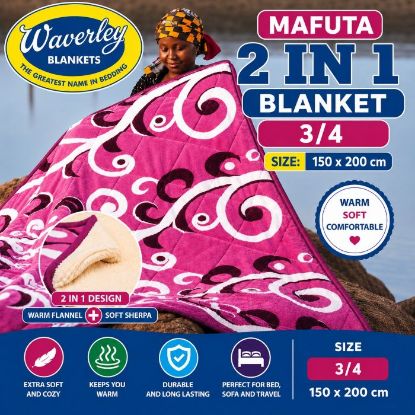 Picture of WAVERLEY MAFUTA 2 IN 1 BLANKET - 3/4