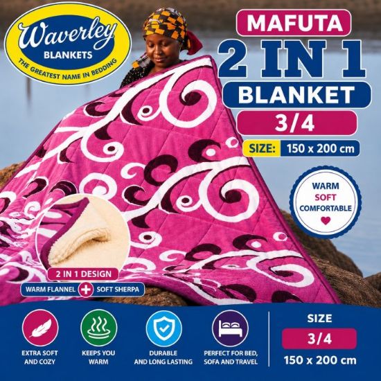 Picture of WAVERLEY MAFUTA 2 IN 1 BLANKET - 3/4