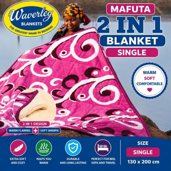 Picture of WAVERLEY MAFUTA 2 IN 1 BLANKET SINGLE