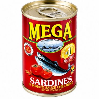 Picture of MEGA PILCHARDS IN HOT CHILLI SAUCE 155g