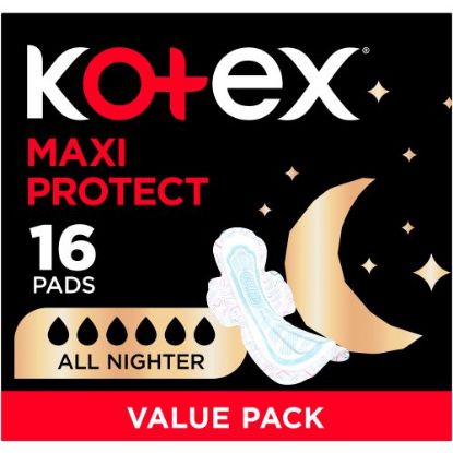 Picture of KOTEX MAXI PROTECT ALL NIGHTER DUO PADS 16's