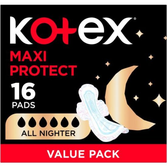 Picture of KOTEX MAXI PROTECT ALL NIGHTER DUO PADS 16's