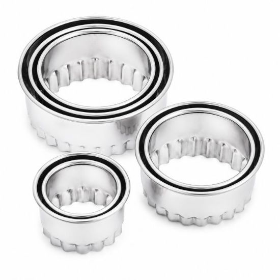 Picture of STAINLESS STEEL SCONE & BISCUIT CUTTERS 3pc