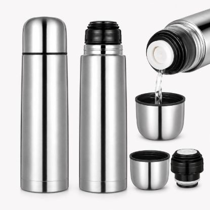 Picture of KITCHENCRAFT STAINLESS STEEL BULLET FLASK 1L