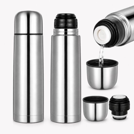 Picture of KITCHENCRAFT STAINLESS STEEL BULLET FLASK 0.5L